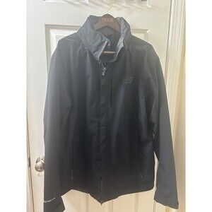Karrimor All Weather Jacket w/packable hood Pockets full zip outdoors Black XL